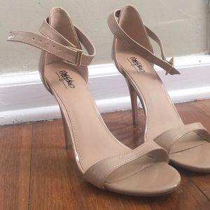 Strap nude heels